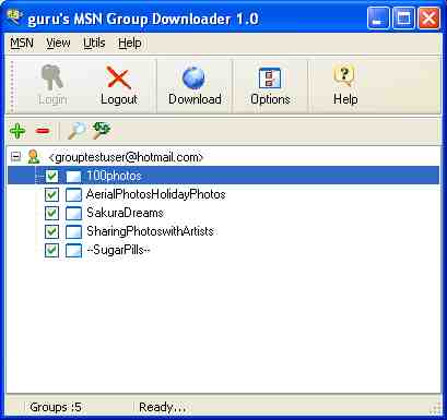 Screenshot for MSN Group Downloader 2.0